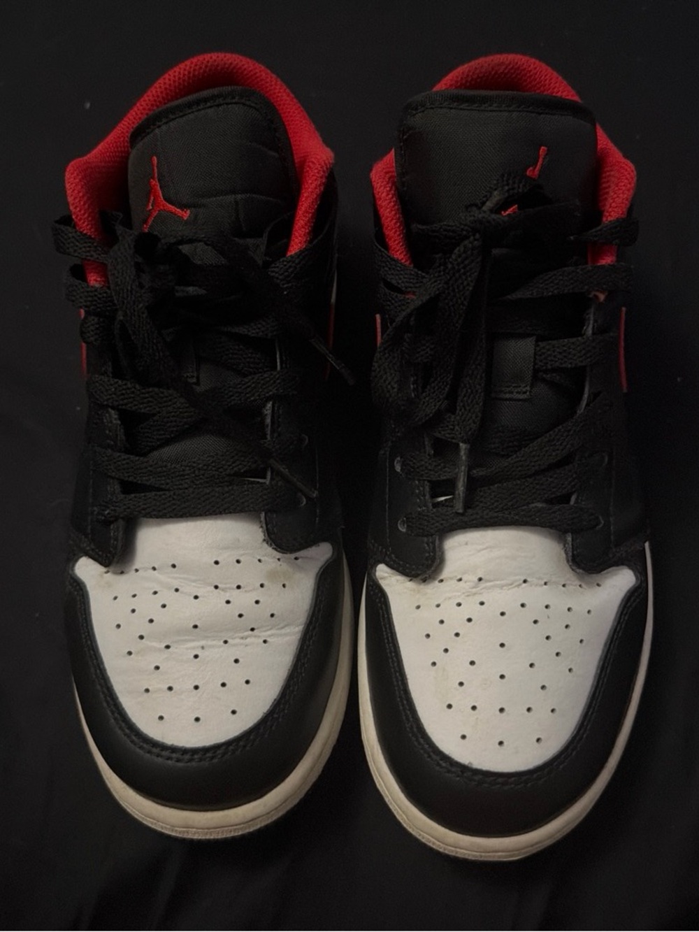 Nike Black, White & Red Low-Top Sneakers